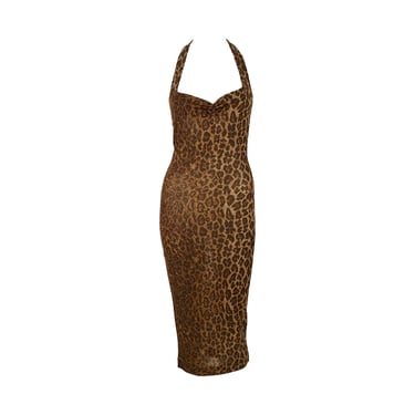 Dolce & Gabbana Shimmer Cheetah Print Dress