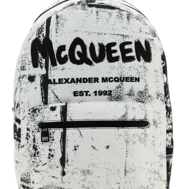 Alexander Mcqueen Man Printed Nylon Metropolitan Backpack