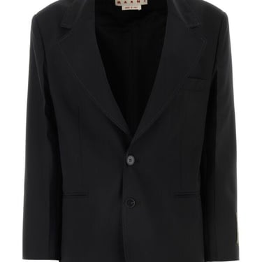 Marni Woman Black Polyester Stretch Blazer