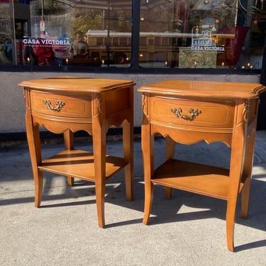 Homesick | Pair of French-style Cherrywood Nightstands
