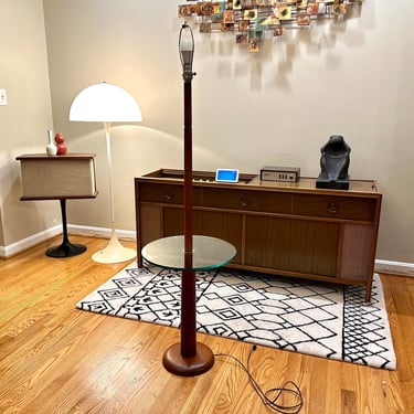 Vintage Teak Floor Lamp in the Style of Martz for Marshall Studios, 1960’s - Free Shipping 