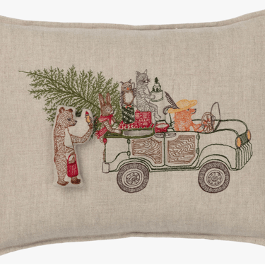 CHRISTMAS TREE CAR POCKET PILLOW