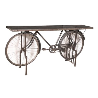 Reclaimed Bicycle Console Table