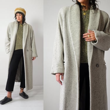 Herringbone Tweed Wool Menswear Coat