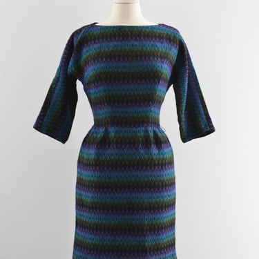 60's Striped Wool Dress