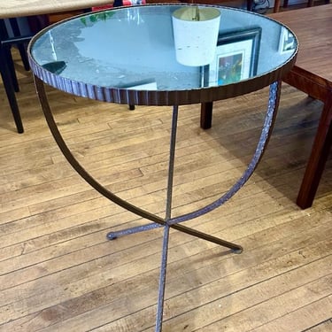 Contemporary Mirrored Side Table in the style of Maitland Smith