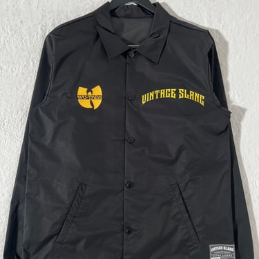 Vintage Slang Ghostface Killah Ironman Wu Tang Clan Black Coach Jacket Size XL