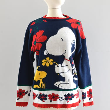 Vintage Snoopy & Woodstock Sweater