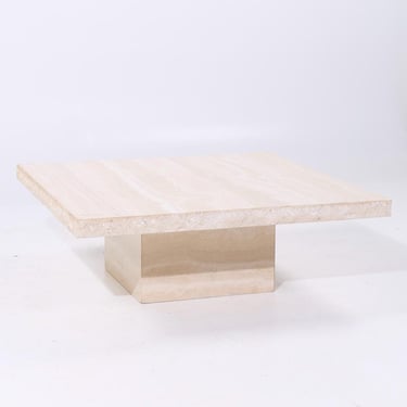 Ello Style Mid Century Travertine Coffee Table - mcm 