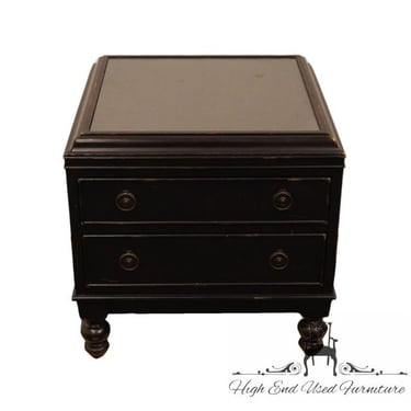 LEXINGTON FURNITURE Tommy Bahama Home Collection Black Contemporary Shabby Chic 26" Square Accent End Table 