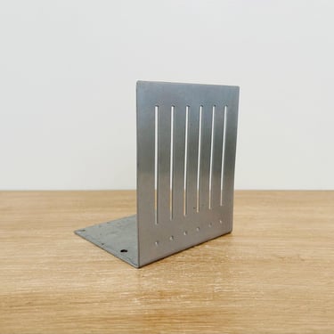 Mid Century Modern Single Bookend - Silver Bookend by Spectrum Designs 