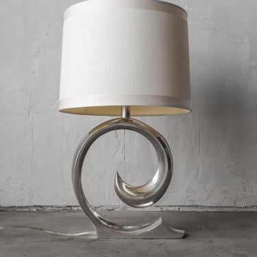 Rare Chrome Pierre Cardin Table Lamp by Erwin Lambeth 