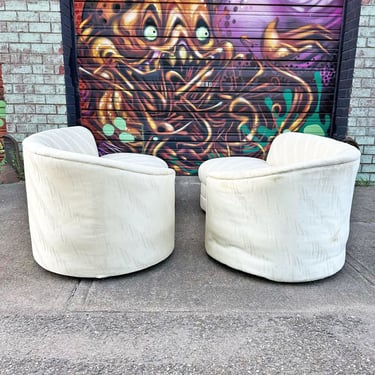 70&quot; Pair of Vladimir Kagan Curved Loveseat Chaises