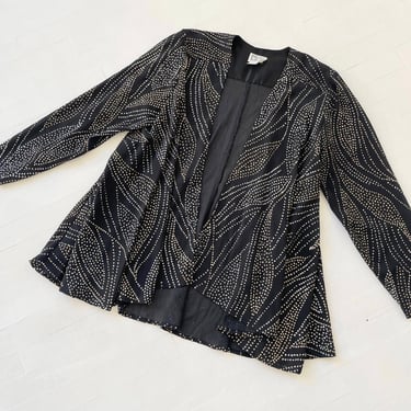1980s Black Glitter Jacket 