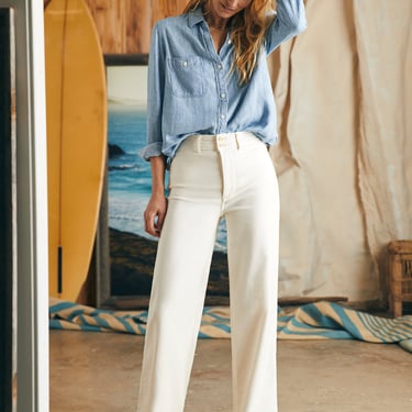 Stretch Terry Harbor Pant in Egret
