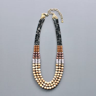 Black Emperor Stone + Glass Necklace