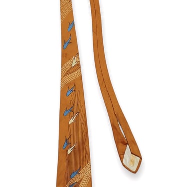 Vintage 1940s Necktie ~ Art Deco / Rockabilly / Swing ~ Neck Tie / Cravat ~ Atomic / Abstract Print 