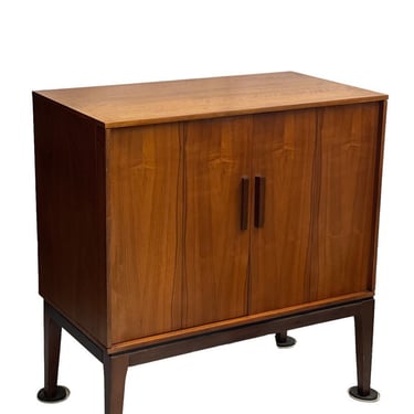 Free Shipping Within Continental US -  Imported UK Vintage Mid Century Modern Record Cabinet. 