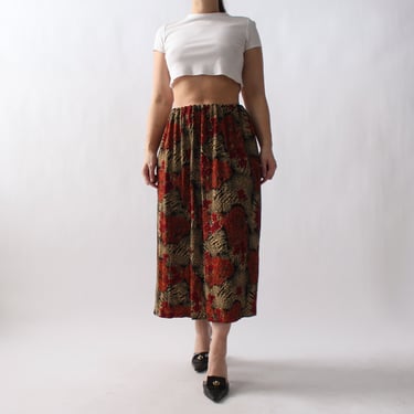 90s Shimmery Patterned Skirt - W25+