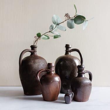 large stoneware jug with handle