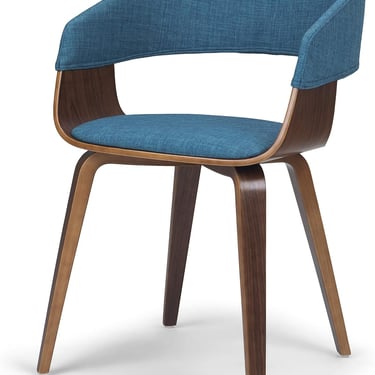 Lowell Bentwood Chair w/Light Wood in Blue Linen Look Fabric FFW258-644
