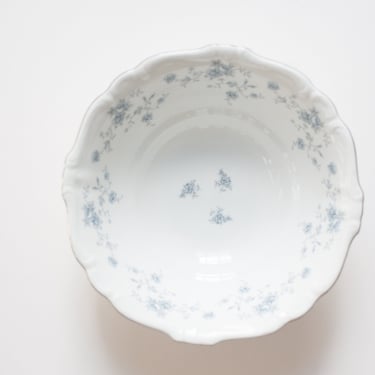 Vintage Blue Floral Serving Bowl 