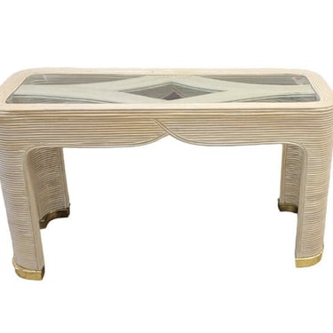 Split Pencil Reed Sofa Table / Console Table 