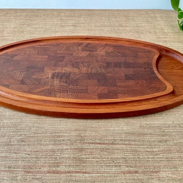 Vintage Dansk Oval Teak Charcuterie Carving Board by Jens Quistgaard 