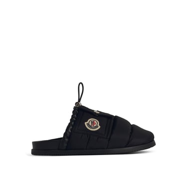 Moncler Black Nylon Slippers Women