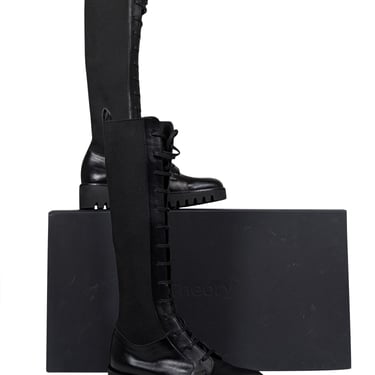 Theory - Black Laced Lug Boot Sz 10