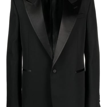 Alexander Mcqueen Men Single-Breasted Wool Jacket