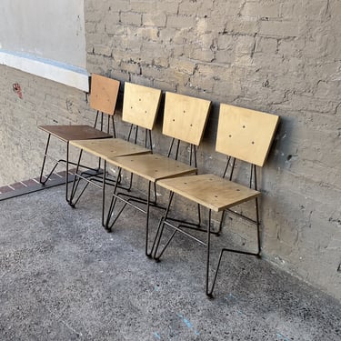 Set of 4 Industrial Chairs