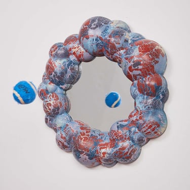 Bubble Mirror in Red Blue