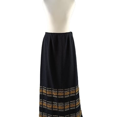 Arola 1970s High Waist Maxi Skirt - Finnish Vintage - Size S 