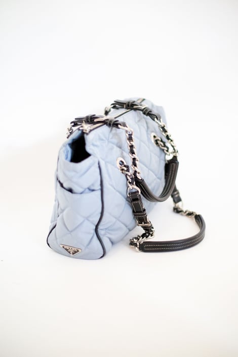 バッグ PRADA nylon shoulder bag turquoise Y2K Authentic PRADA Turquoise Nylon Small Shoulder Crossbody Bag