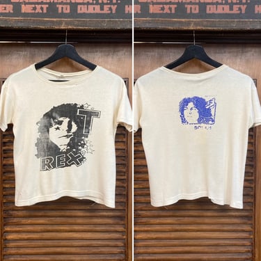 Vintage 1970’s Original “T. Rex” Marc Bolan Glam Rock Band Two-Sided Authentic T-Shirt, 70’s Tee Shirt, Vintage Clothing 