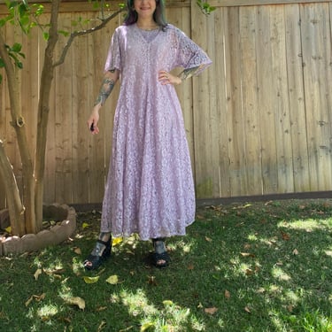 Vintage 1990’s Lavender Lace Dress by Nostalgia 