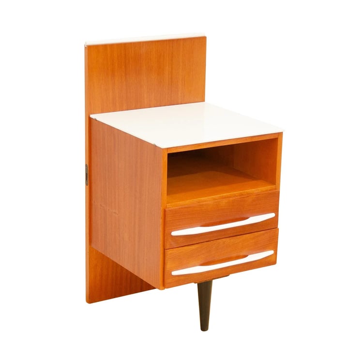 Fully renovated midcentury nightstand by Mojmír Požár, 1960s, Czechoslovakia 