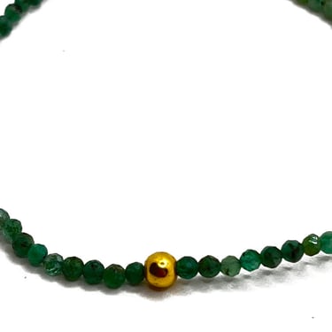 Margaret Solow | Emerald and 18KT Gold Bracelet