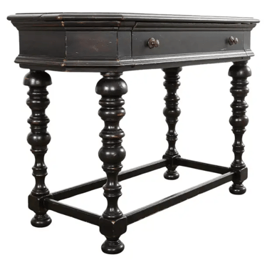 Portuguese Style Ebonized Spinet Secretary Desk by Tommy Bahama