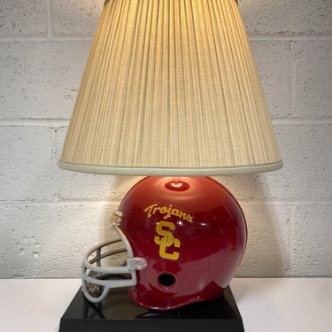 Vintage USC Trojans Football Table Lamp