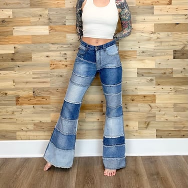 Zana Di Y2K Patchwork Bell Bottom Jeans / Size 26 27 