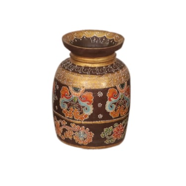 Hand-Painted Wooden Pots