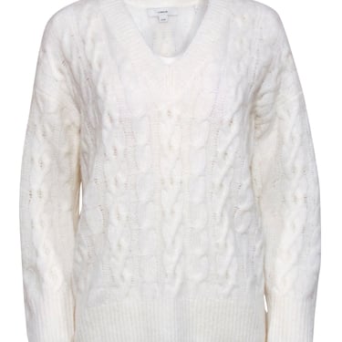 Vince - Cream Alpaca Wool Blend Cable Knit Sweater Sz XS