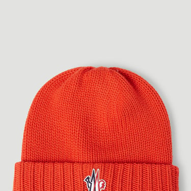 Moncler Grenoble Men Logo Patch Beanie Hat