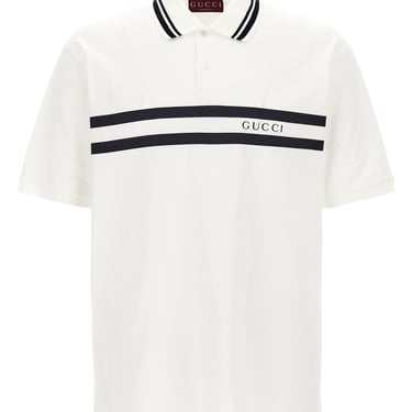 Gucci Men Logo Print Polo Shirt