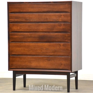 Refinished Danish Modern Rosewood Dresser 