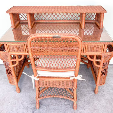 Henry Link Wicker Desk and Chair