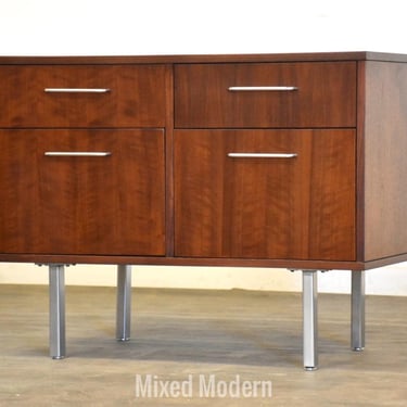 Refinished Walnut Office Credenza 