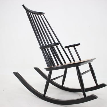 1960s Varjosen Puunjalostus Beech Rocking Chair, Finland 